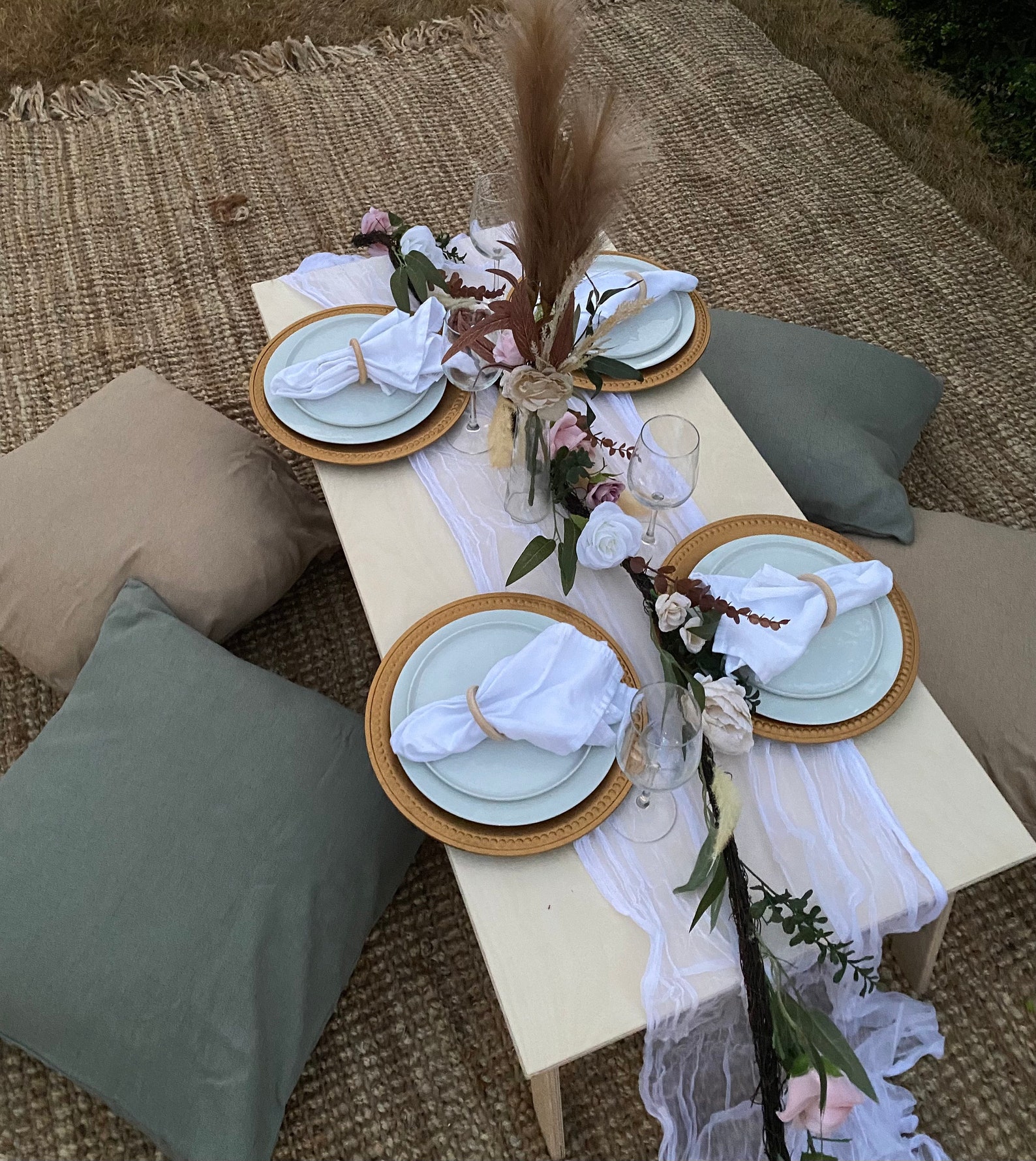 Boho Picnic Table. Low Picnic Table. Picnic Party. 24x48x14 Premium ...