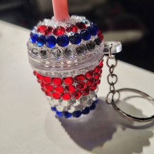 Mini Tumbler Keychain | Rhinestone Keychain | Starbucks-Inspired