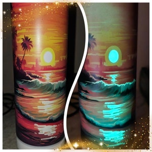 Custom Glow Bluetooth Speaker Tumbler | Glow in the Dark | 20oz | Charger included! |