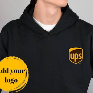 BUSINESS LOGO HOODIES, Custom logo Sweatshirt, Personalized Logo/ Text Printed Drawstring Hoodie Sweatshirt, office hoodies