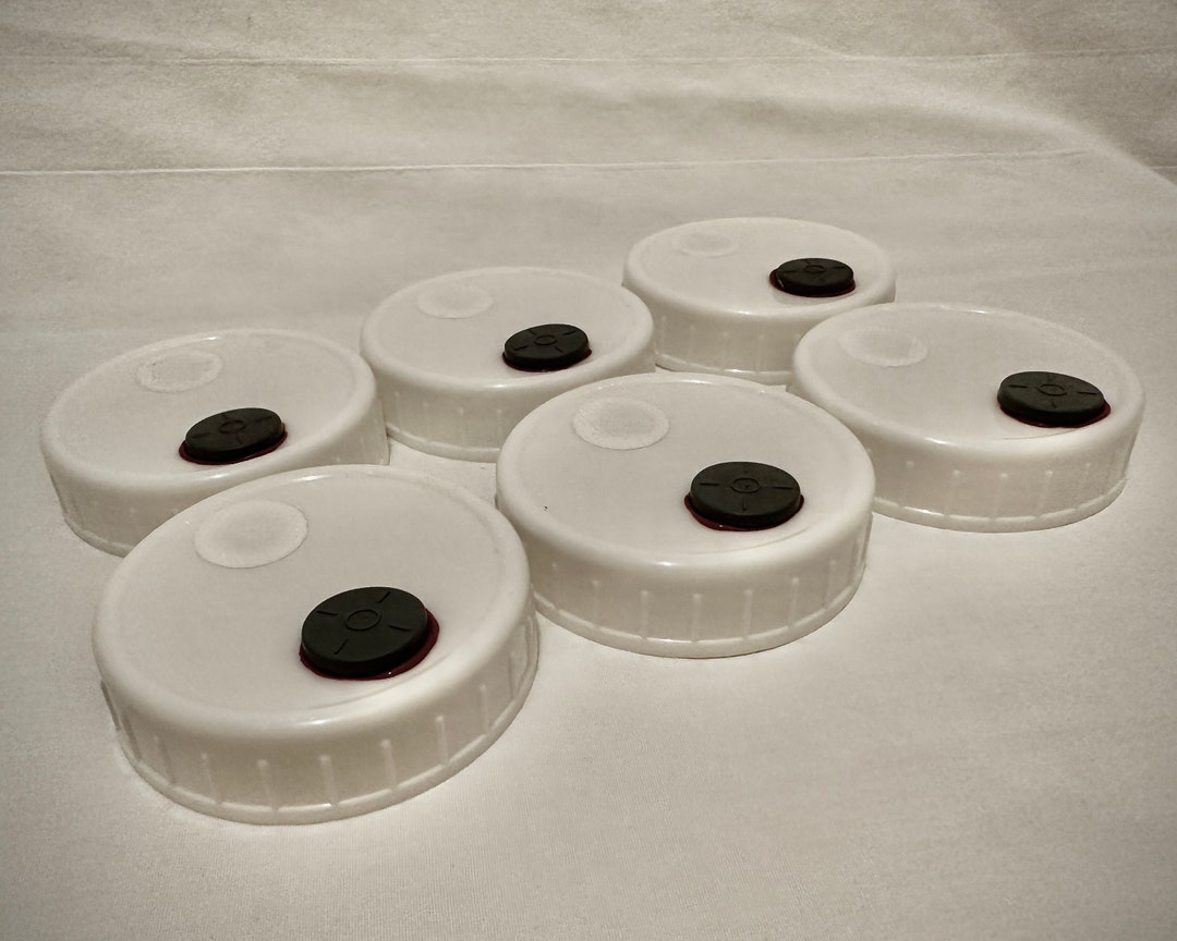 Mushroom Grow Jar Lids 6 Pack Etsy