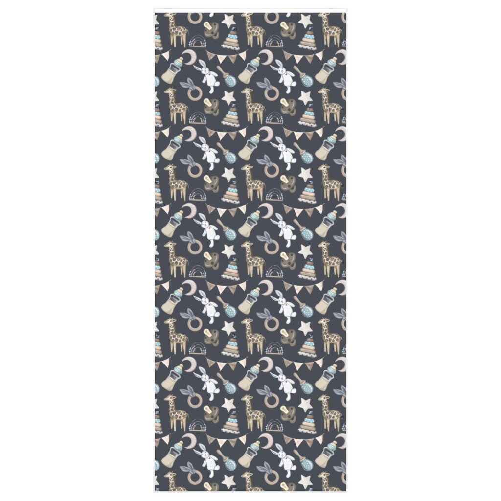 Baby Shower Wrapping Paper Baby Shower Gift Wrap Neutral Etsy