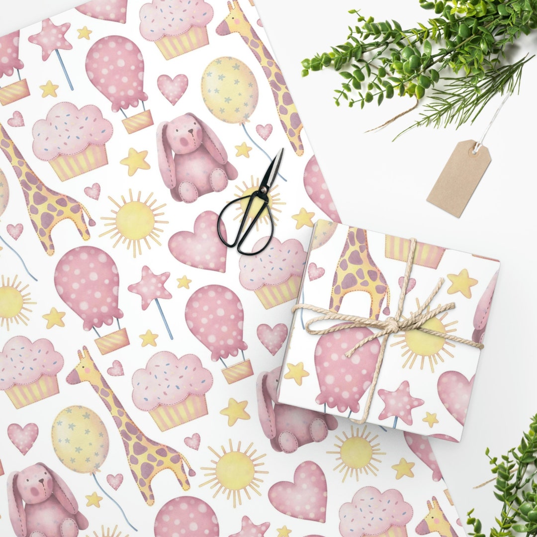 Baby Shower Wrapping Paper Baby Shower Gift Wrap Neutral Baby Shower
