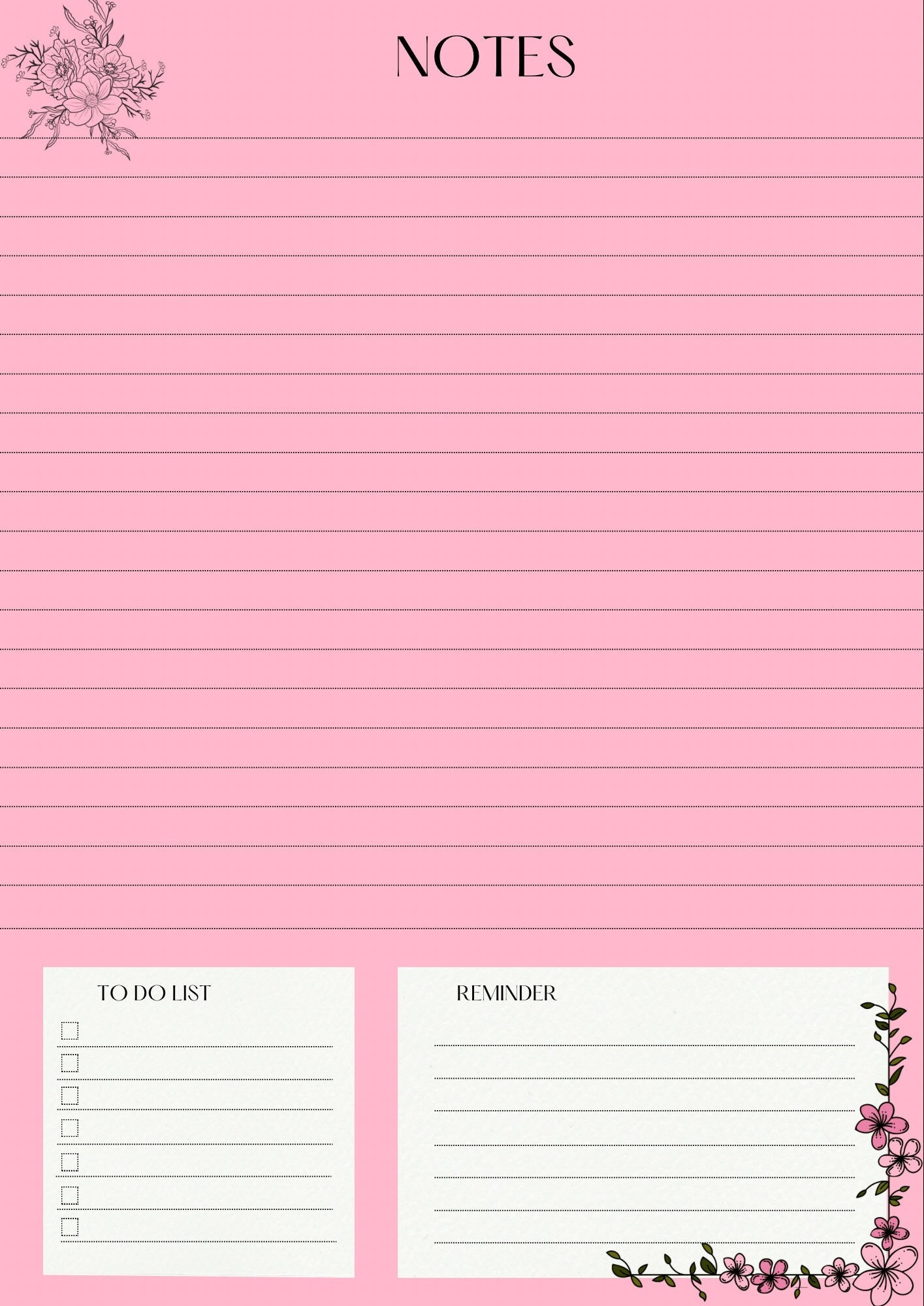Note Pages Printable Etsy - Il Fullxfull.4969092565 Elec