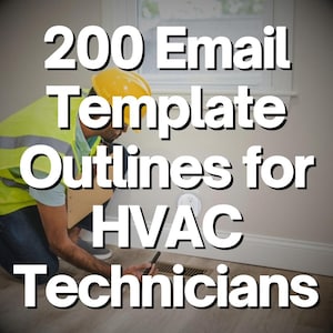 200 vooraf geschreven e-mailsjablooncontouren voor HVAC-technici: DFY social media contentmarketing en branding voor HVAC-aircoverwarmingsbedrijven