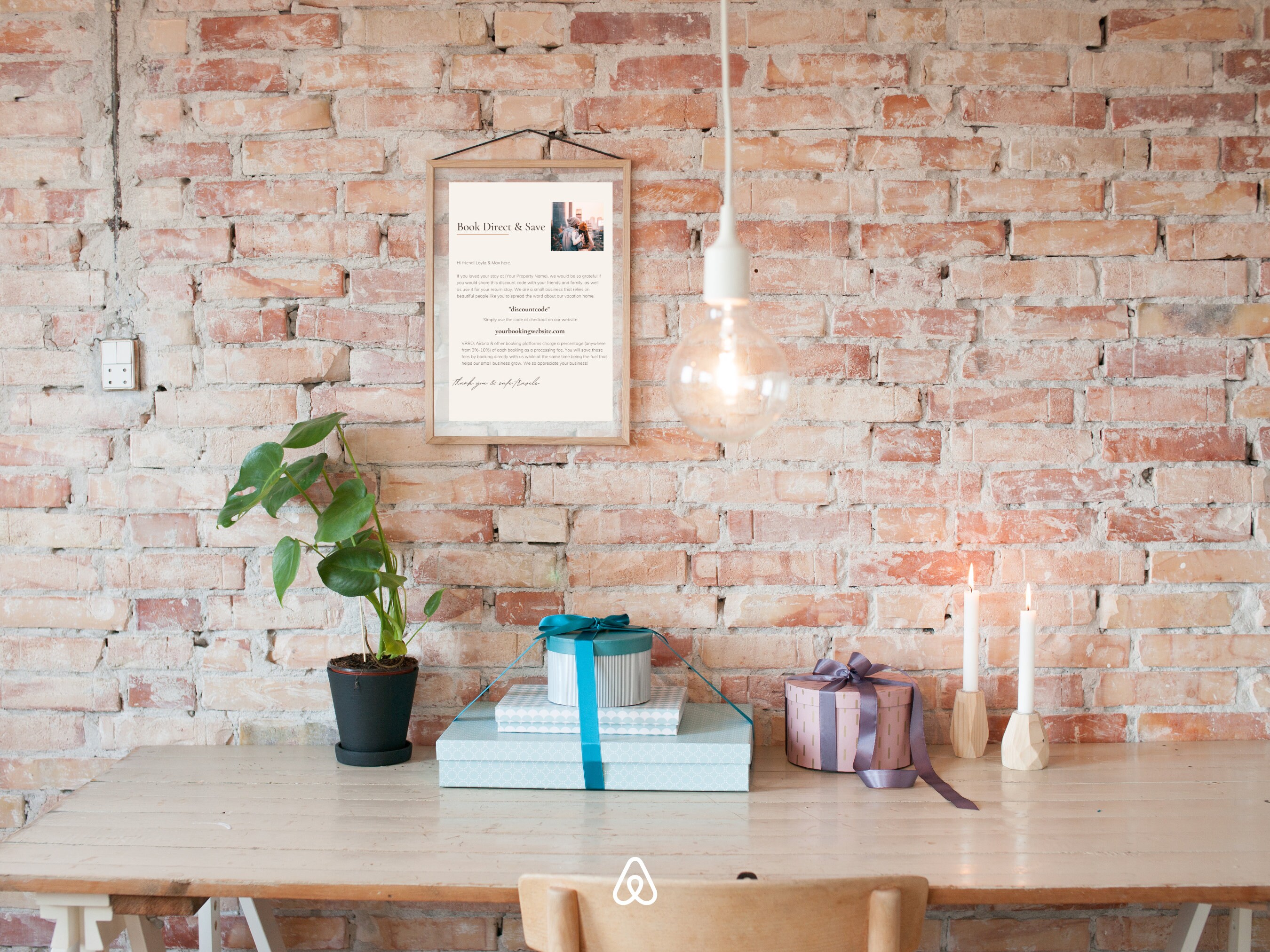 10x12 Book Direct Poster, Direct Booking Sign, Airbnb Book Direct Sign ...