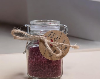 Gourmet Red Wine Infused Sea Salt - Perfect Gift for Foodies - Great Gift - Finishing Salt (3oz jar)