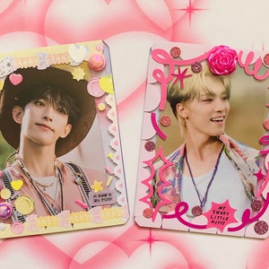 UNOFFICIAL seventeen Lomo card WITH decorated toploader - DK and Dino God of Music theme