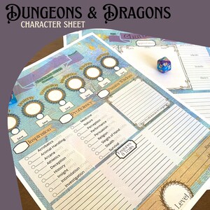 Peacock DnD 5e Character Sheet: Printable PDF