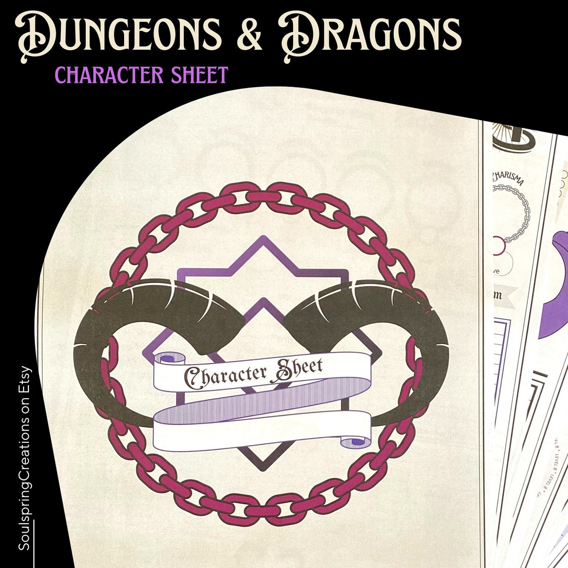 Tiefling | Dnd 5e Character Sheet, Dungeons and Dragons Stat Sheet, Dnd ...