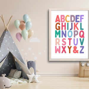 Educational Posters Set of 6 | Homeschool Wall Prints | Toddler Playroom Decor | Kids Learning Posters | Digital Download