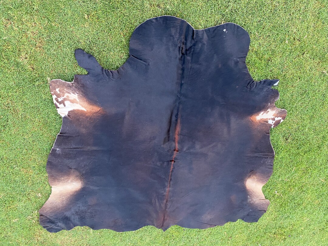 Black Cowhide Rug Large and Small Black Cow Hide Rug Black Etsy