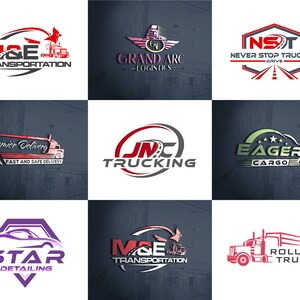 Custom Truck Logo DIY Logo Design Blue Trucking Logo Logistics Logo ...