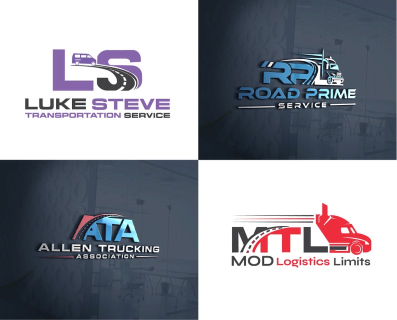 Custom Truck Logo DIY Logo Design Blue Trucking Logo Logistics Logo ...