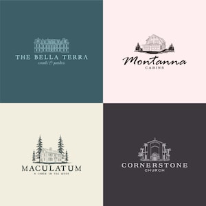 Custom Logo Design | Cottage Logo | House Logo | Wedding Avenue Logo| Barn Logo | Rustic Logo |Farmhouse Logo |House Sketch Logo |Hotel Logo