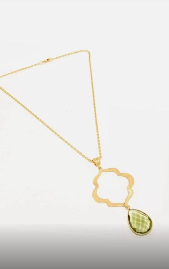 Gold Plated Peridot Necklace