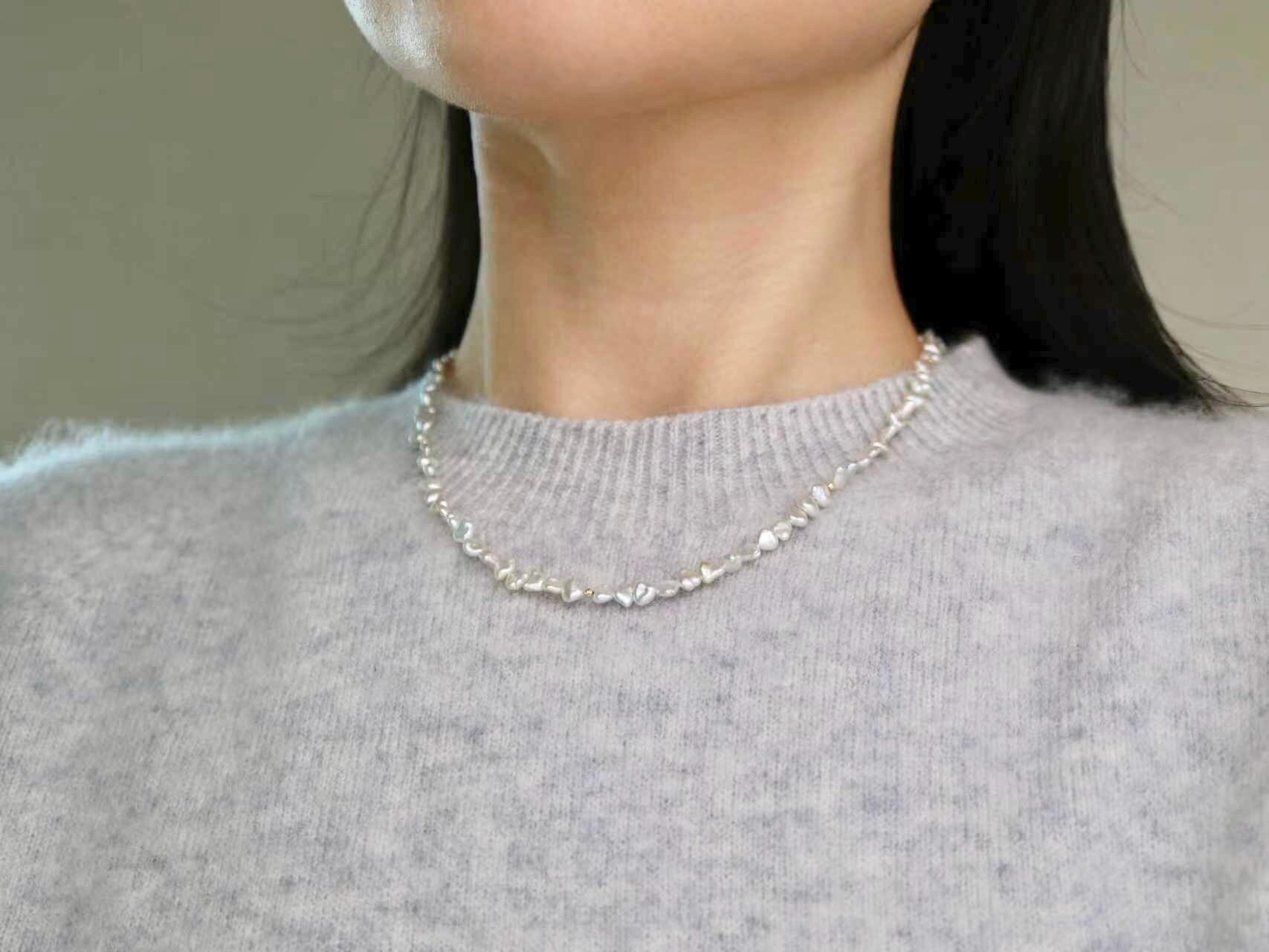 Huge 15-25mm Natural Slver Gray Freshwater Kesh Baroque Pearl Necklace 18'' | eBay