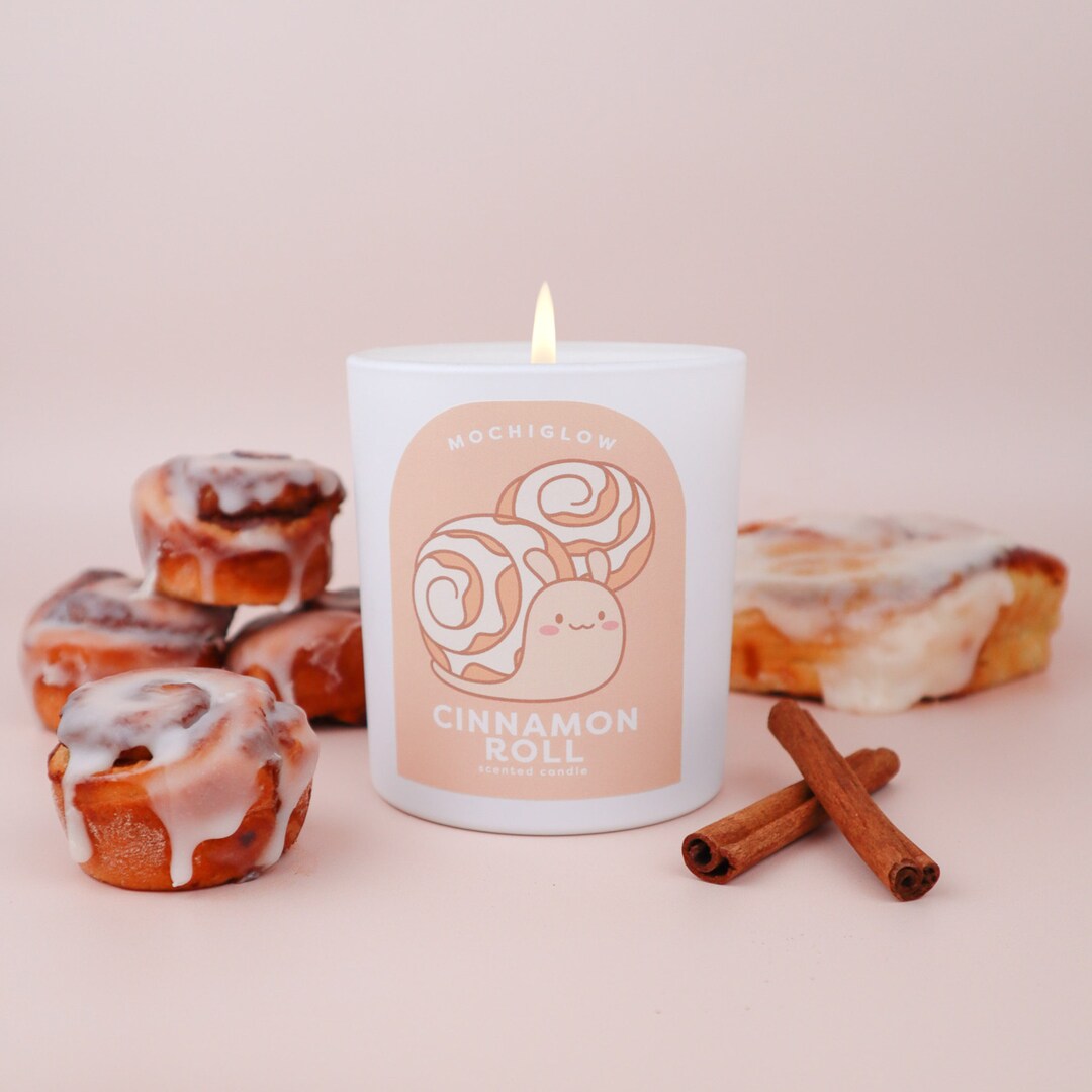 Cinnamon Roll Scented Candle 10 Oz Etsy