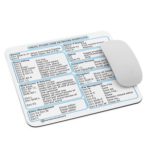 Visual Studio Code Shortcuts - Mouse Pad, Quick Reference Guide, Commands Cheats Sheet, Windows OS, Windows Mouse Pad, Office Supplies