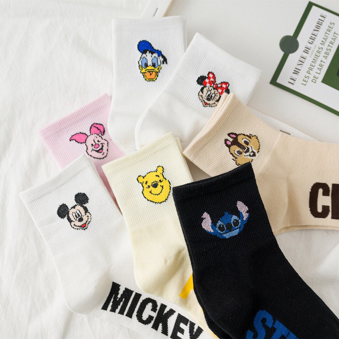 Mickey & Friends Sock Packs Cute Colorful Disney Socks Retro Disney