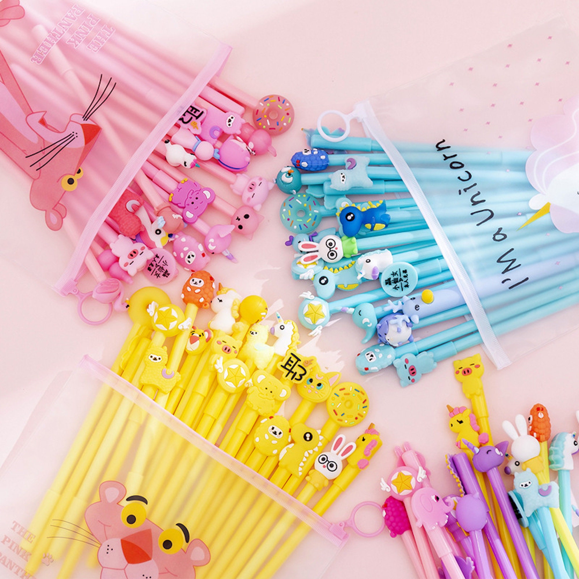 Cute Cartoon Gel Pen, Kawaii Stationary, Cartoon Pen, Girl, Cute Pens, Sign  Pen, Planner Pen, Gel Ink Pen, Black Gel Pens, Aesthetic Pens 