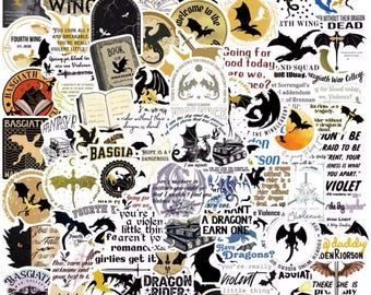 Iron Flame Fourth Wing Sticker Blind bundle of 5