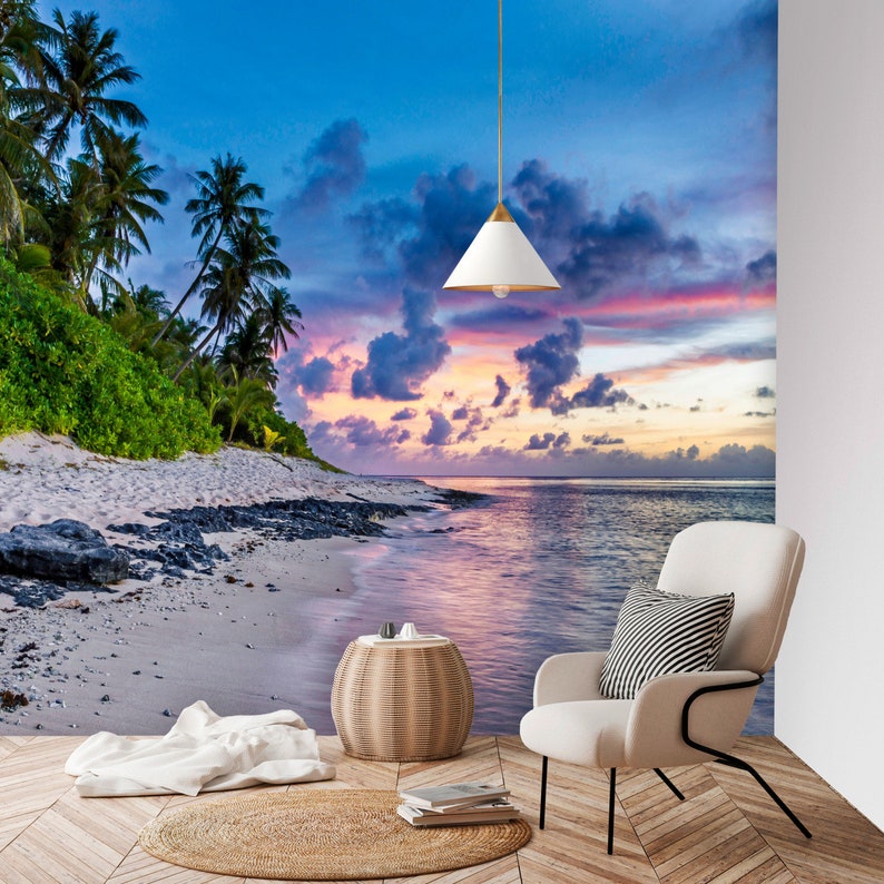 Peel and Stick Wallpaper Wall Murals Ocean Wall Decor Wall Etsy