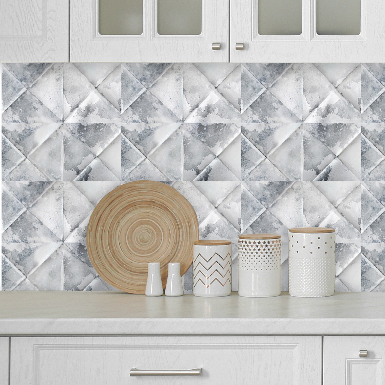 Peel and Stick Wallpaper Geometric Backsplash Wallpaper Etsy