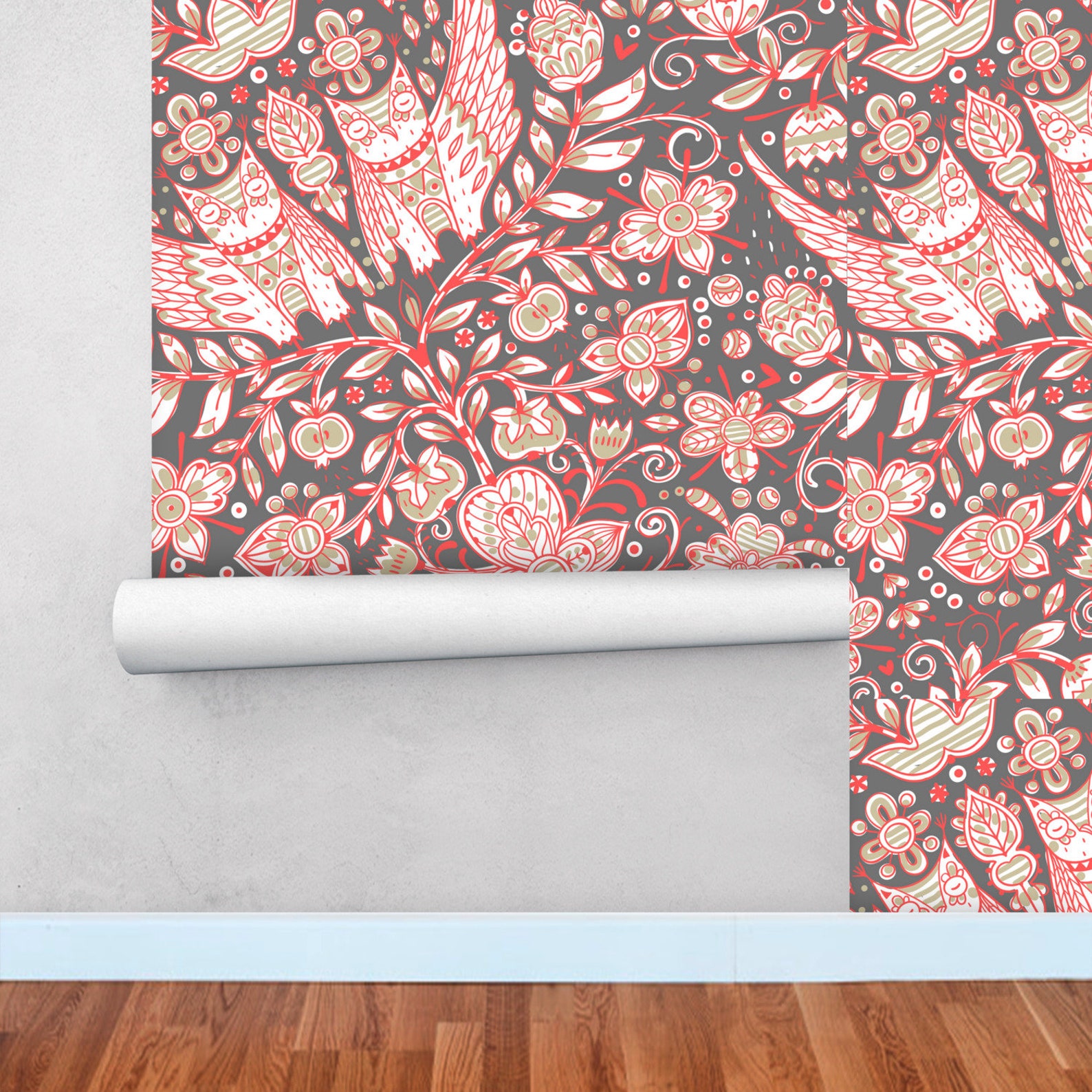 Peel and Stick Wallpaper Wallpaper Panels Red and Black - Etsy
