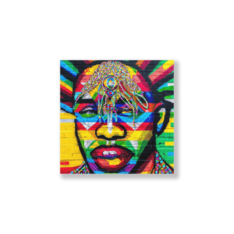 African Art Wall Decor, Vertical Stretched Canvas 1.5, African Decor Etsy