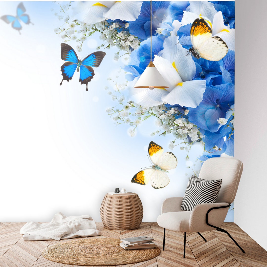 Peel and Stick Wallpaper, Wall Murals, Butterfly Wall Mural, Butterfly