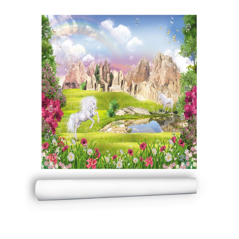 Peel and Stick Wallpaper Unicorn Wall Mural Wall Murals Etsy