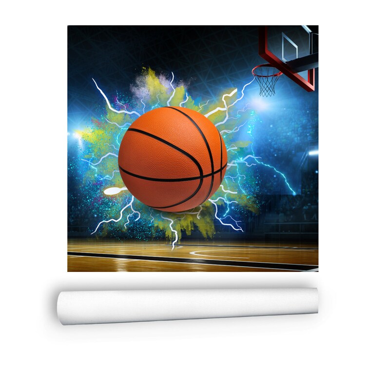 Basketball Wall Decor Peel and Stick Wallpaper Wall Murals Etsy