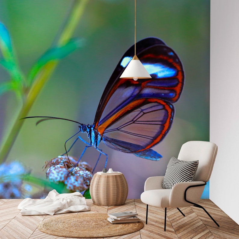 Peel and Stick Wallpaper Wall Murals Butterfly Wall Mural Etsy