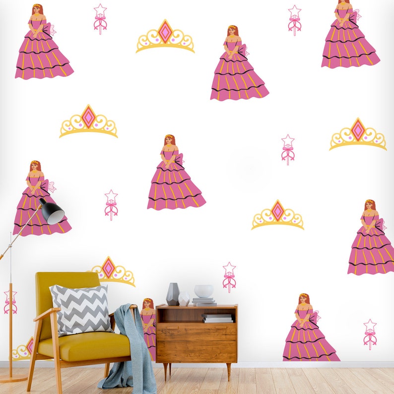 Peel and Stick Wallpaper Wall Murals Princess Wall Decor - Etsy