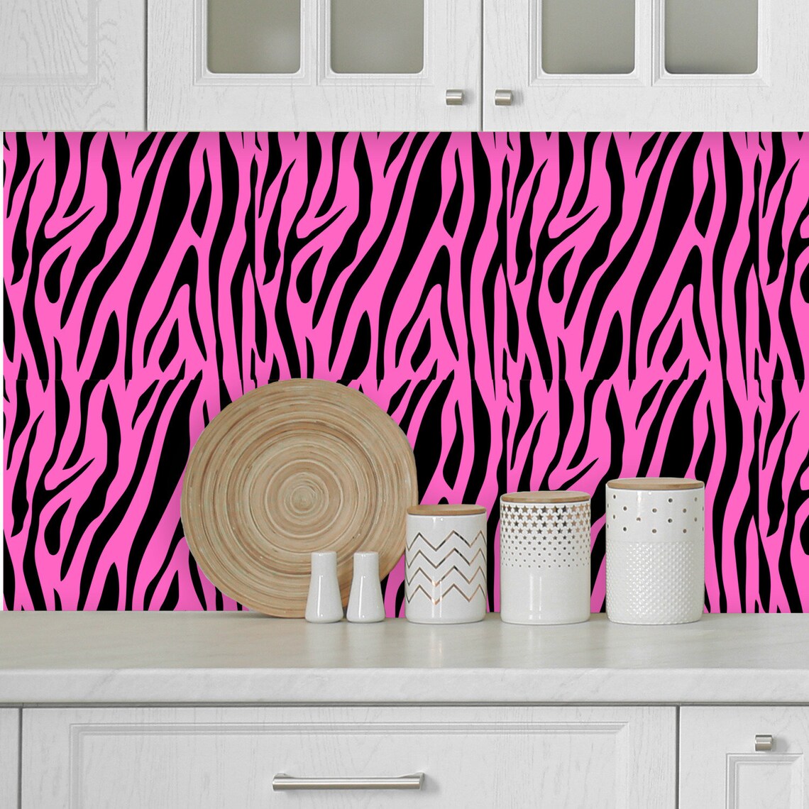 Peel and Stick Wallpaper Wallpaper Panels Pink and Black - Etsy