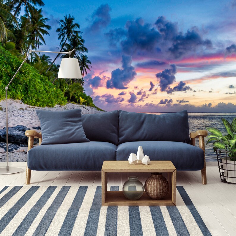 Peel and Stick Wallpaper Wall Murals Ocean Wall Decor Wall Etsy