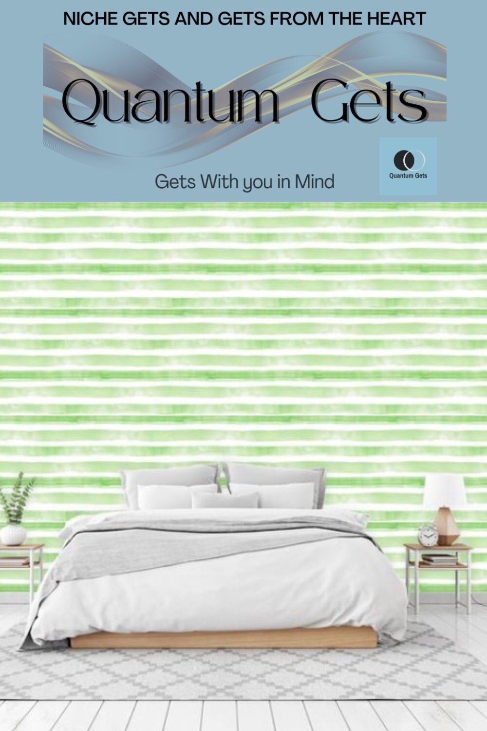 Peel and Stick Wallpaper Panels Green and White Striped Peel - Etsy