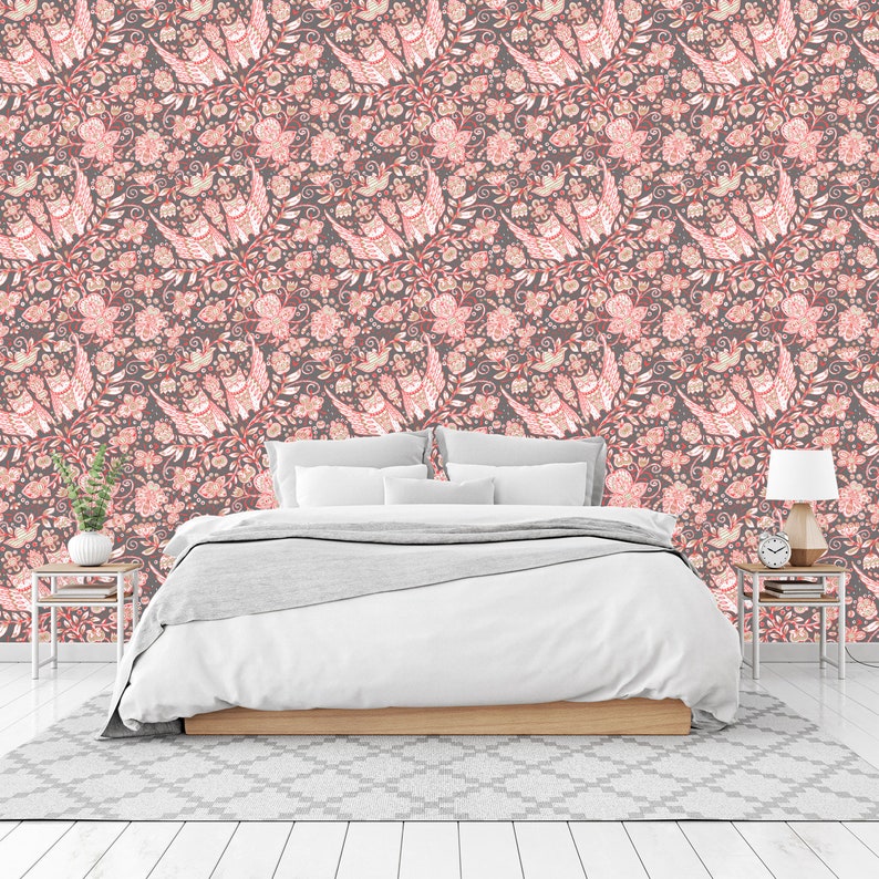 Peel and Stick Wallpaper Wallpaper Panels Red and Black - Etsy