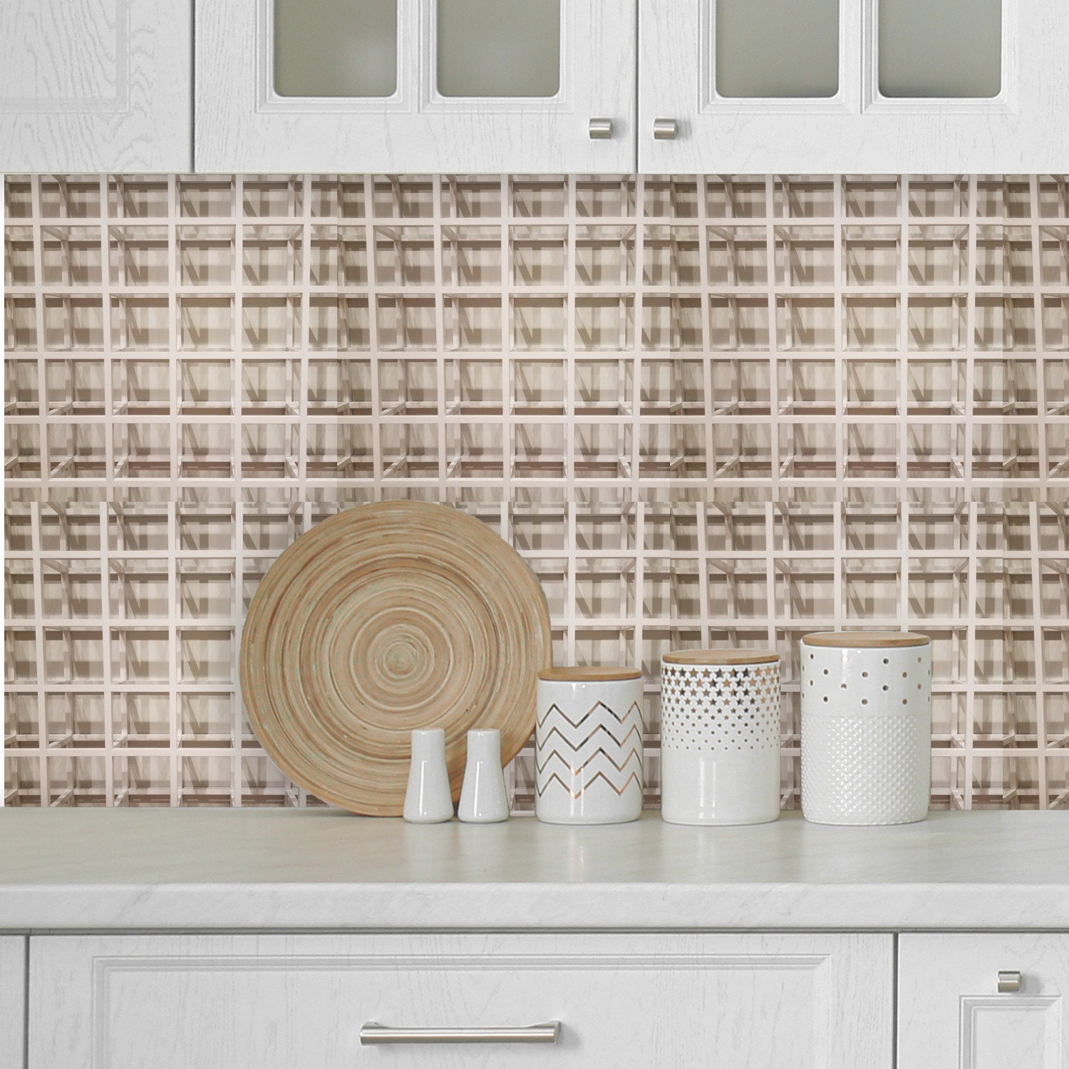 Stick and Peel Wallpaper Wallpaper Panels Beige and Brown - Etsy