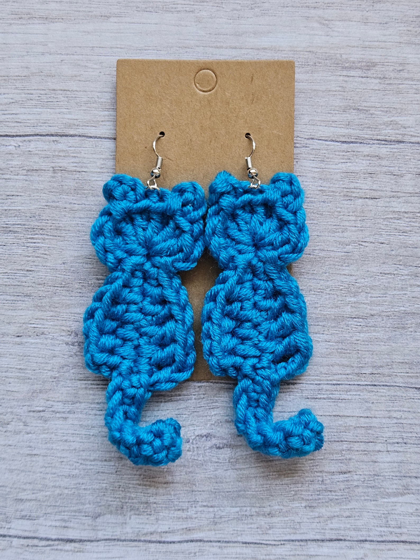 Lightweight Crochet Cat Earrings Etsy