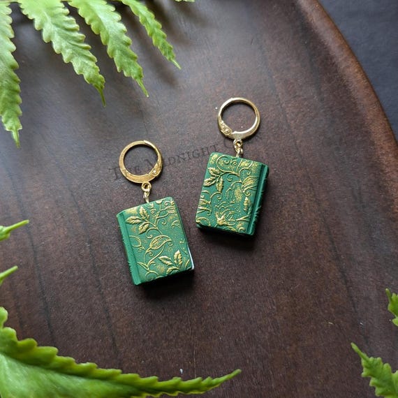 Ivy Book Dangle Earrings