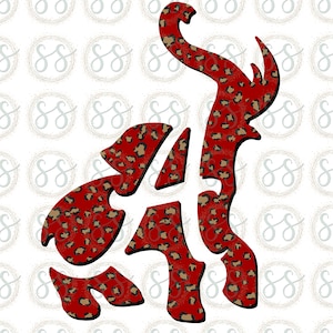 Alabama | Football | marée montante | Éléphant imprimé guépard | Sublimation et DTG | Fichier PNG