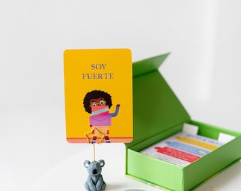 Zweisprachige Affirmationskarten für Kinder: Positive Einstellung, Englisch & Spanisch