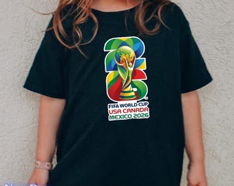 World Cup 2026 T-shirt: Youth Toddler Game Soccer Fan Top, Canada Mexico USA Tee