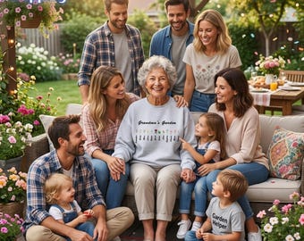 Personalized Grandmas Garden Sweatshirt, Custom Birthflower Hoodie
