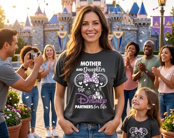Mother and Daughter Best Disney Partners T-Shirt, Retro Mothers Day Gift