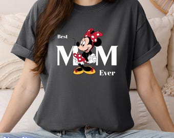 Camiseta Comfort Colors Disney "La mejor mamá del mundo", regalo de Minnie Mouse para el Día de la Madre