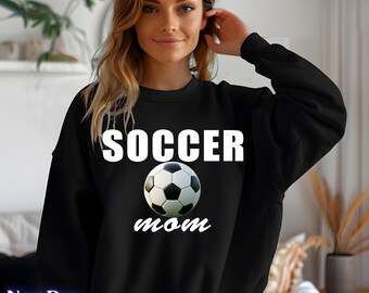 Personalized Soccer Mom Crewneck, Soft Cotton Blend Tournament Shirt
