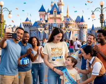 Mom Birthday Boy Comfort Colors T-Shirt, Retro Family Party Tee